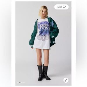 Pink Floyd Tour Poster Oversized T-Shirt Dress Urban Outfitters